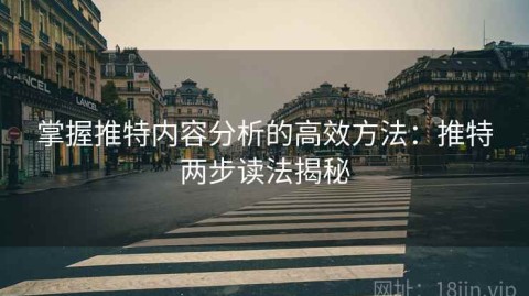 掌握推特内容分析的高效方法：推特两步读法揭秘