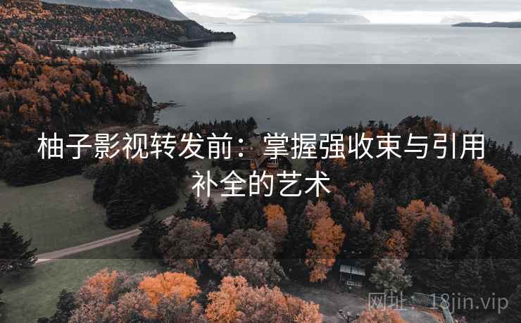 柚子影视转发前:掌握强收束与引用补全的艺术 柚子影视转发前:掌握强收束与引用补全的艺术