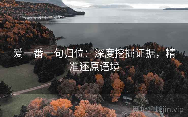 爱一番一句归位：深度挖掘证据，精准还原语境